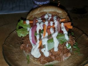 barbecued jackfruit salad at The Burrowing Owl in Colorado Springs