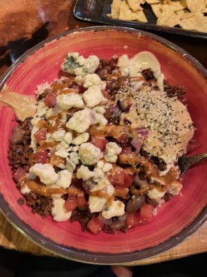 Rice & Bean Supreme Bowl  at The Burrowing Owl in Colorado Springs