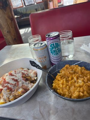 Nooch-os and mac&cheese. Great seltzers too! at The Burrowing Owl in Colorado Springs