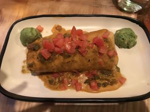 Air-fried chimichanga  at The Burrowing Owl in Colorado Springs