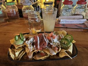 Loaded Fries with Ginger Beer - yum!  at The Burrowing Owl in Colorado Springs