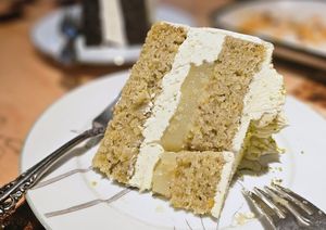 Pistachios lemon cake at The Burrowing Owl in Colorado Springs