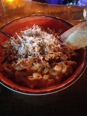 Chicken alfredo mac at The Burrowing Owl in Colorado Springs