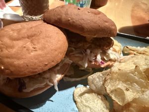 Crab Cake Sammy- SOOOOOOO GOOD!   at The Burrowing Owl in Colorado Springs