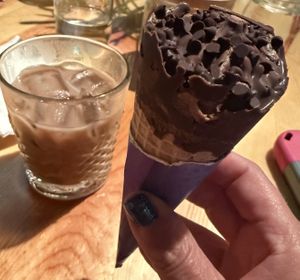 Adult Chocolate Milk & Drumstick- do not sleep on these two!!!!  at The Burrowing Owl in Colorado Springs