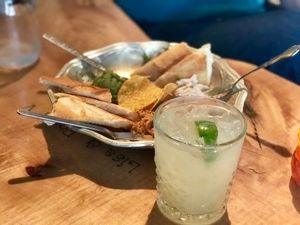 Three-Spread Sampler and Gin Cocktail at The Burrowing Owl in Colorado Springs