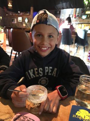 Loving the mint chocolate chip ice cream!  at The Burrowing Owl in Colorado Springs