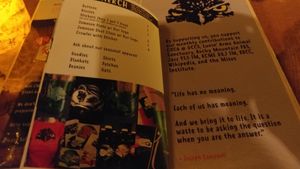 Menu at The Burrowing Owl in Colorado Springs