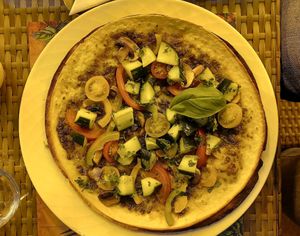 Vegan tortilla at Fridheimar in Reykholt