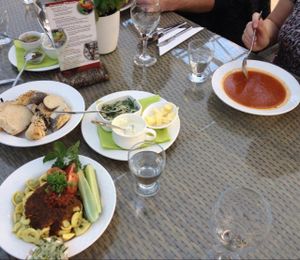 best soup and bread and dumplings  at Fridheimar in Reykholt