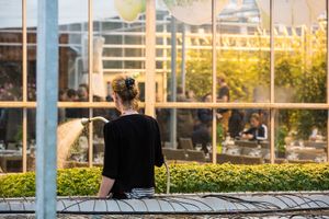 Watering the plants with one of the best water in the world at Fridheimar in Reykholt