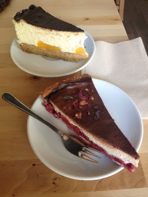 Fantastic cakes. at Ahimsa Vegan Restaurant and Club in Wroclaw