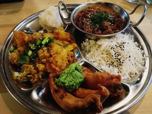 Thali   at Ahimsa Vegan Restaurant and Club in Wroclaw
