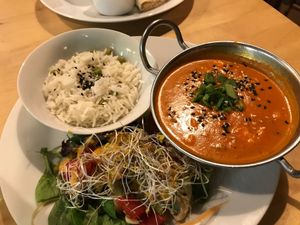 Spicy and soo tasty at Ahimsa Vegan Restaurant and Club in Wroclaw