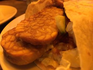 Tempeh wrap  at Ahimsa Vegan Restaurant and Club in Wroclaw