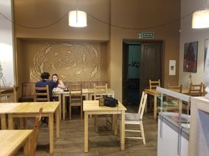 Inside at Ahimsa Vegan Restaurant and Club in Wroclaw