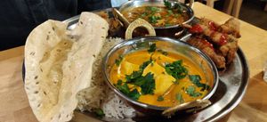 The pakora's and the sweet peanut paste were really good and interesting at Ahimsa Vegan Restaurant and Club in Wroclaw