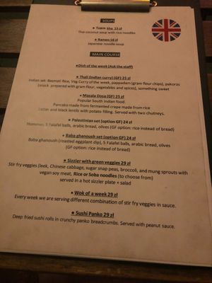 Menu  at Ahimsa Vegan Restaurant and Club in Wroclaw