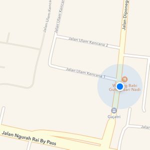 location at Mai3 Cafe and Resto Vegan in Denpasar
