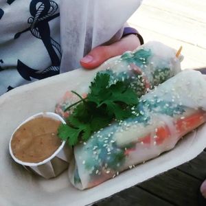 Spring rolls at Heartwood by the Sea in Halifax