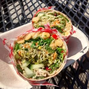 Chickpea salad wrap at Heartwood by the Sea in Halifax