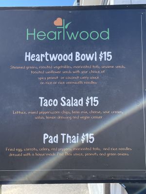 Good menu  at Heartwood by the Sea in Halifax