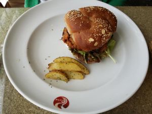there were more chips than this but we ate them before we took the photo! at DevaDeva Cafe in Tokyo