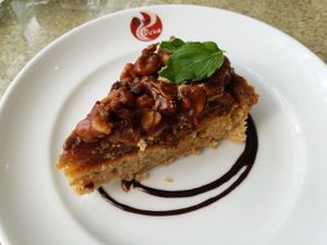 nut tart at DevaDeva Cafe in Tokyo