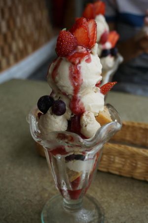 Berry parfait.  at DevaDeva Cafe in Tokyo