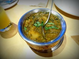One of many vegan types of curry on the menu at Sagar Vegan & Vegetarian Restaurant - Hammersmith in West London