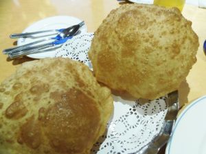 Poori - Deep-fried puffy dough (vegan) at Sagar Vegan & Vegetarian Restaurant - Hammersmith in West London