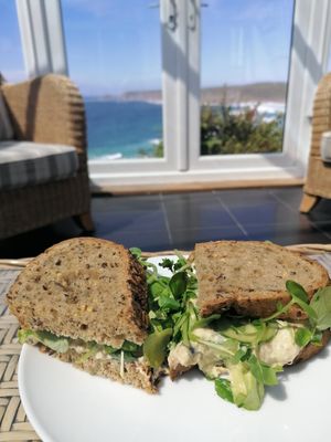 Chuna sandwich at Apple Tree Cafe in Trevescan