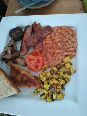 Full English at Apple Tree Cafe in Trevescan