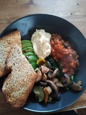 Middle eastern brunch at Apple Tree Cafe in Trevescan