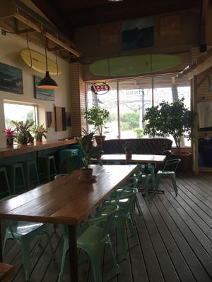 inside the cafe  at Finn's Island Style Grub in Panama City Beach
