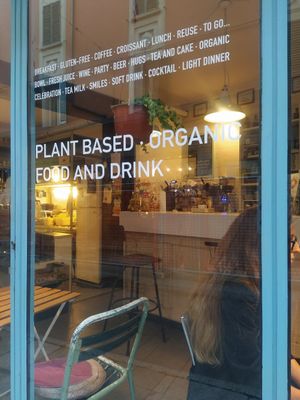 Door at Fram Cafe in Bologna