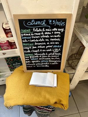 Lunchtime menu  at Fram Cafe in Bologna