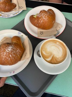 Vegan beioche at Fram Cafe in Bologna