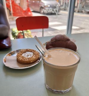 Shakerato - the wonderful creamy Italian coffee   at Fram Cafe in Bologna