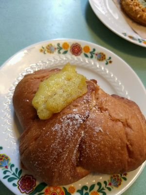 Custards croissant at Fram Cafe in Bologna