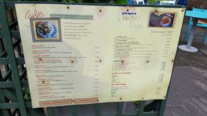 Signage menu at KataKata in South West London