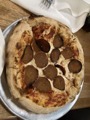 vegan 9” pepperoni and cheese  at The Tomato Head - Gallery Shopping Ctr in Knoxville