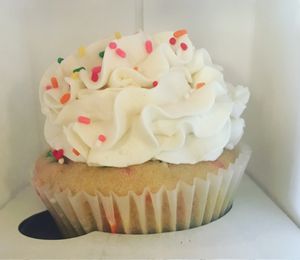 Vegan funfetti cupcake!! at The Tomato Head - Gallery Shopping Ctr in Knoxville