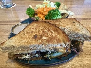 Rueben with Baked Tofu, Side Salad with Mushroom Sesame Dressing  at The Tomato Head - Gallery Shopping Ctr in Knoxville
