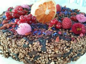 granola cake at Think Love Juices & Vegan Food in Warsaw