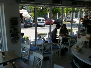 seating  at Think Love Juices & Vegan Food in Warsaw