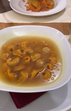 Cappelletti in brodo  at Io Veg in Modena