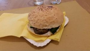lupini burger at Io Veg in Modena