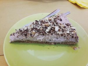 Chocolate cheesecake at Io Veg in Modena