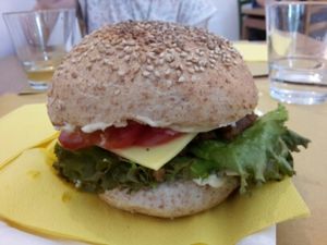Seitan Burger at Io Veg in Modena
